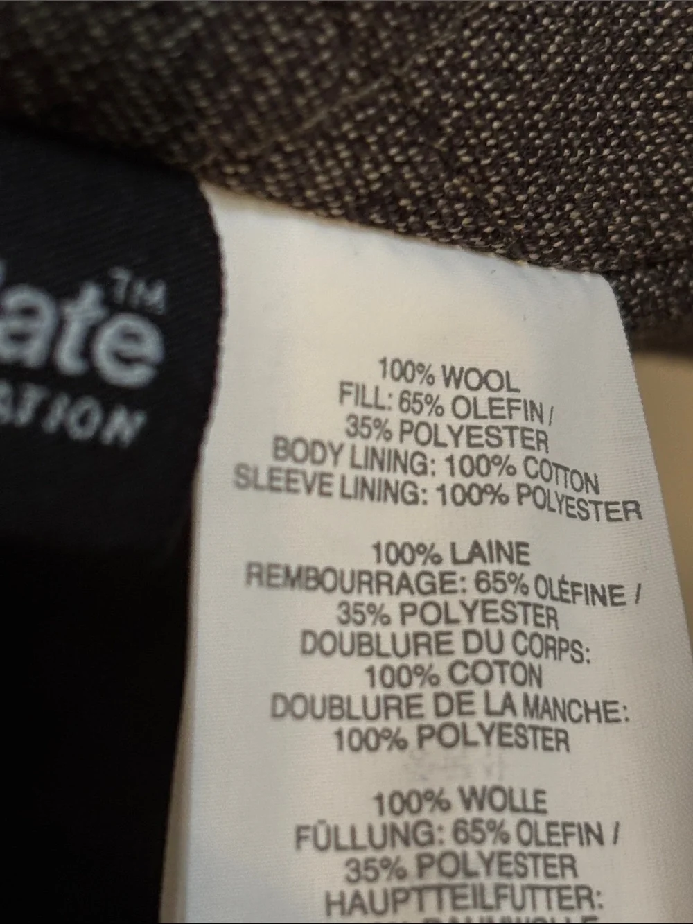 J. Crew Dock Wool Peacoat Men's Gray Size Medium Tall Coat